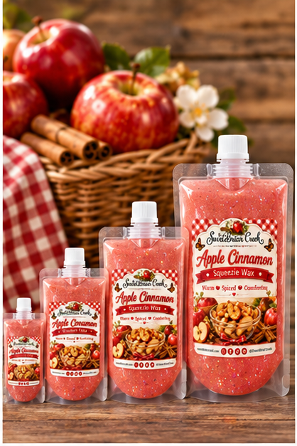 Apple Cinnamon Squeezie Wax + Scoopable melts for Waxwarmer