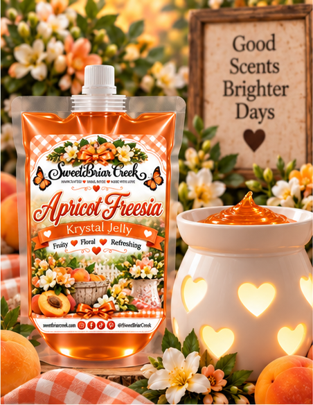 Apricot Freesia Krystal Jelly Squeeze for wax warmers.
