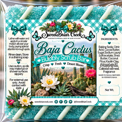 Baja Cactus Bubbly Scrub Body Bars