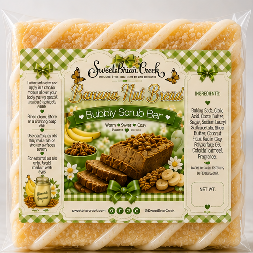 Banana Nut Bread Bubbly Scrub Body Bars