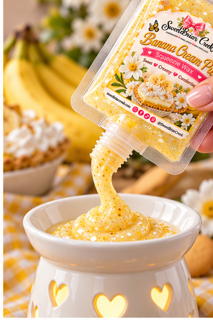 Banana Cream Pie Squeezie Wax + Scoopable melts for Waxwarmer