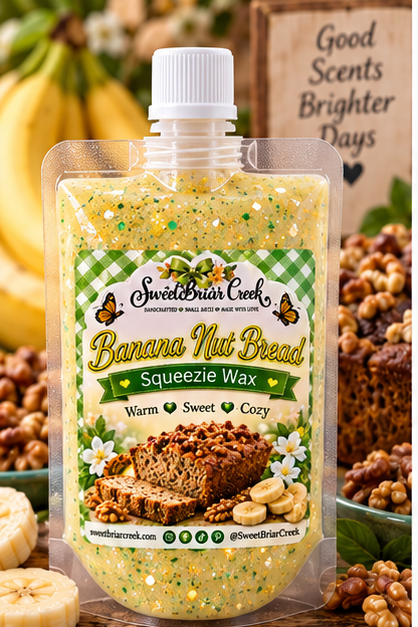 Banana Nut Bread Squeezie Wax + Scoopable melts for Waxwarmer