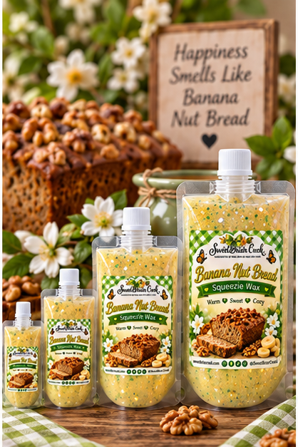 Banana Nut Bread Squeezie Wax + Scoopable melts for Waxwarmer