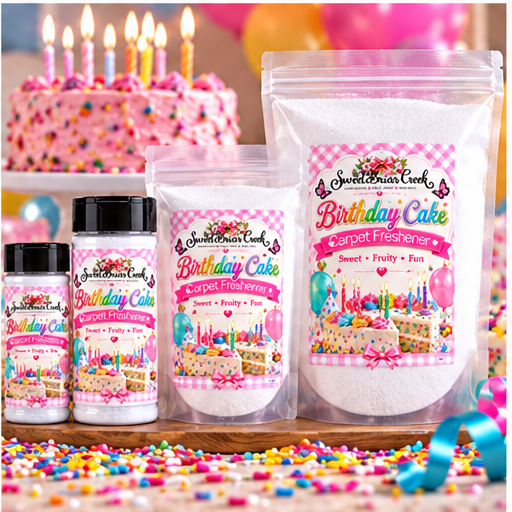 Birthday Cake Carpet Freshener Powder