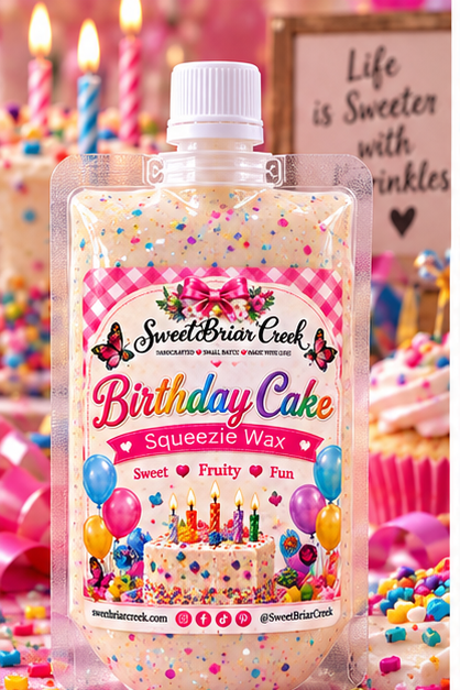 Birthday Cake Squeezie Wax + Scoopable melts for Waxwarmer