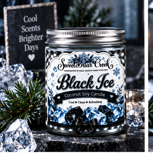 Black Ice Coconut Soy Candle