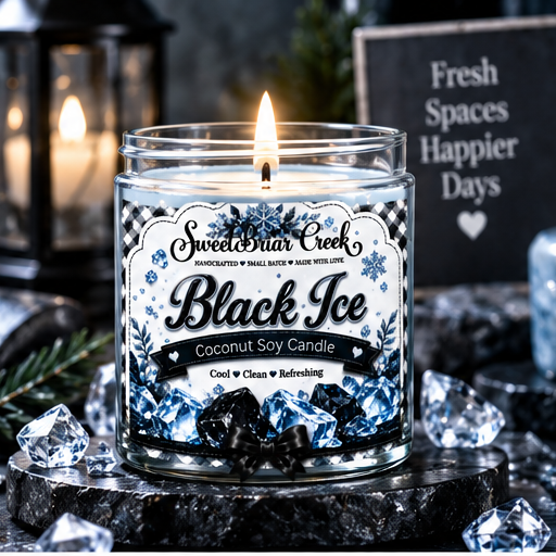 Black Ice Coconut Soy Candle