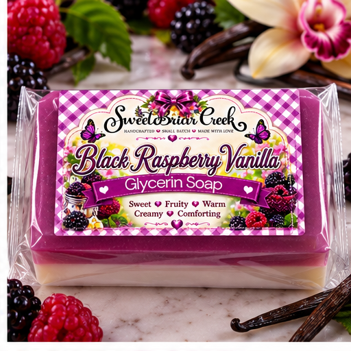 Black Raspberry Vanilla Coconut Milk Glycerin Soap