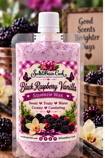 Black Raspberry Vanilla Squeezie Wax + Scoopable melts for Waxwarmer