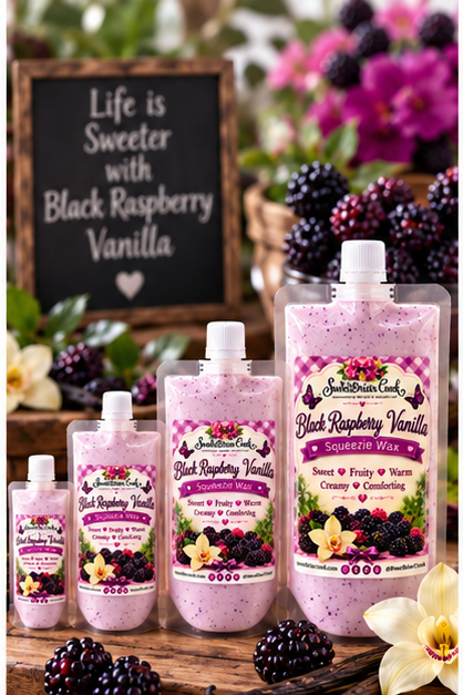Black Raspberry Vanilla Squeezie Wax + Scoopable melts for Waxwarmer