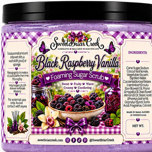 Black Raspberry Vanilla Foaming Sugar Scrub