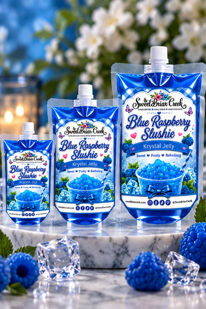 Blue Raspberry Slushie Krystal Jelly Squeeze for wax warmers.
