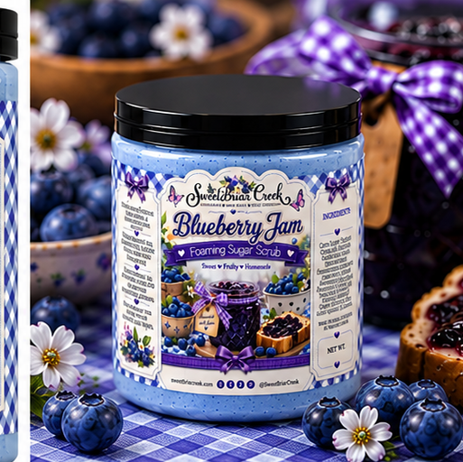 Blueberry Jam Foaming Sugar Scrub