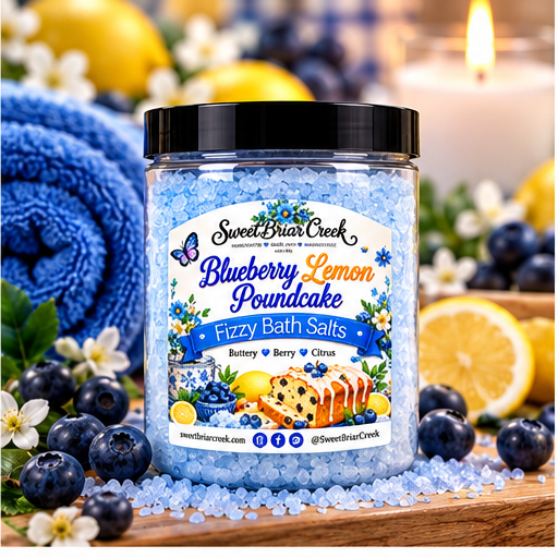 Blueberry Lemon Poundcake Fizzy Bath Salt Soak