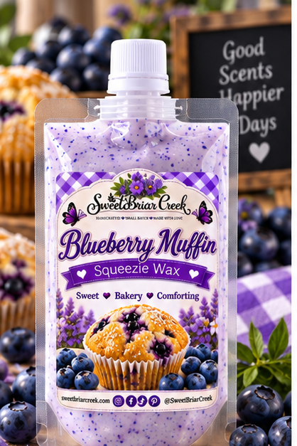 Blueberry Muffin Squeezie Wax + Scoopable melts for Waxwarmer