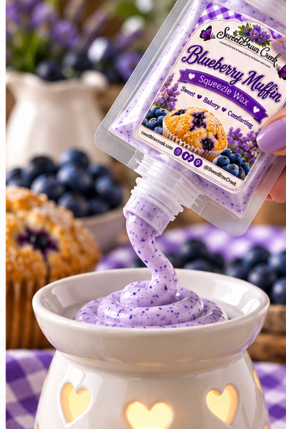 Blueberry Muffin Squeezie Wax + Scoopable melts for Waxwarmer