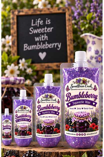 Bumbleberry Squeezie Wax + Scoopable melts for Waxwarmer
