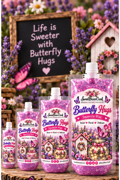 Butterfly Hugs Squeezie Wax + Scoopable melts for Waxwarmer