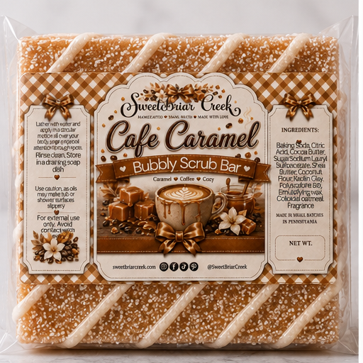 Cafe' Caramel Bubbly Scrub Body Bars