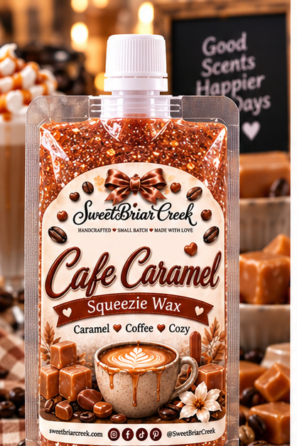 Cafe Caramel Squeezie Wax + Scoopable melts for Waxwarmer