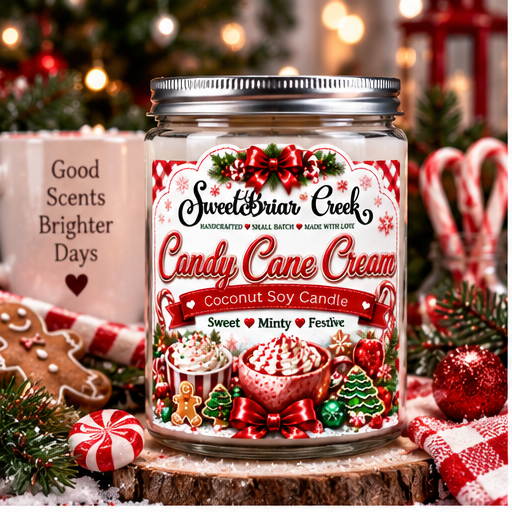 Candy Cane Cream Coconut Soy Candle