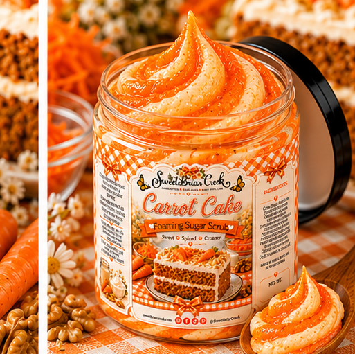 Carrot Cake Foaming Sugar Scrub