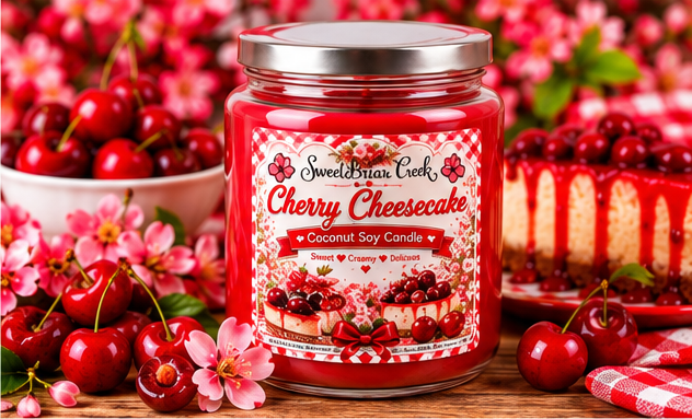 Cherry Cheesecake Coconut Soy Candle