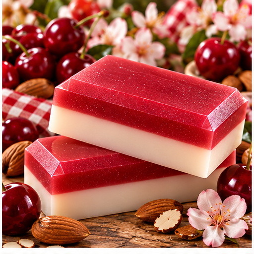 Cherry Almond Coconut Milk Glycerin Soap