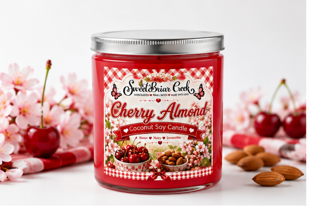 Cherry Almond Coconut Soy Candle