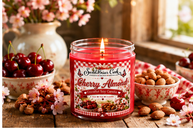 Cherry Almond Coconut Soy Candle