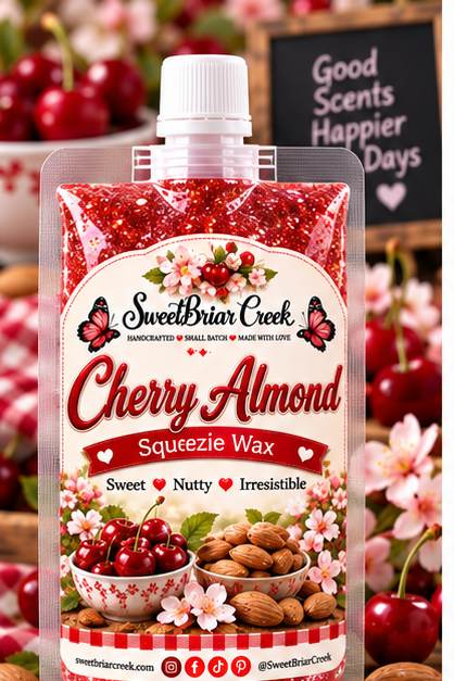Cherry Almond Squeezie Wax + Scoopable melts for Waxwarmer