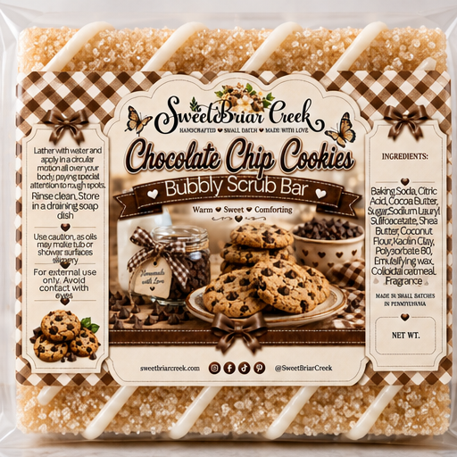 Chocolate Chip Cookies Bubbly Scrub Body Bars