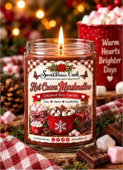 Hot Cocoa Marshmallow Coconut Soy Candle