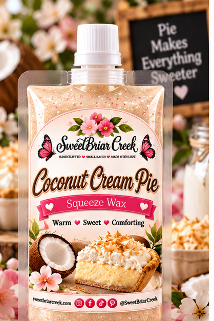 Coconut Cream Pie Squeezie Wax + Scoopable melts for Waxwarmer