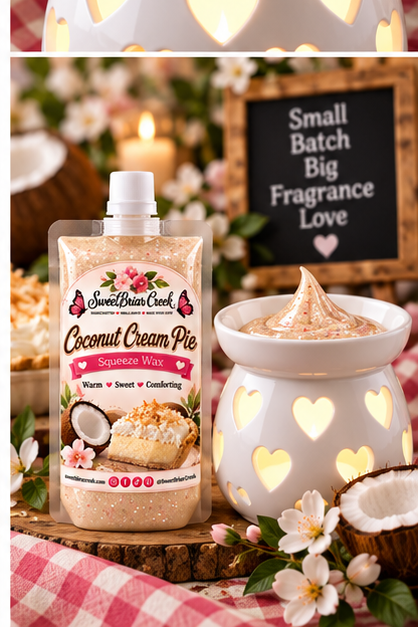Coconut Cream Pie Squeezie Wax + Scoopable melts for Waxwarmer
