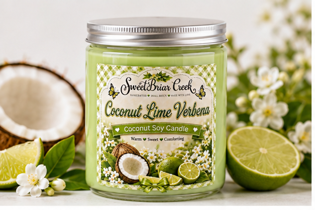 Coconut Lime Verbena Coconut Soy Candle