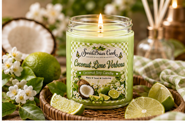 Coconut Lime Verbena Coconut Soy Candle
