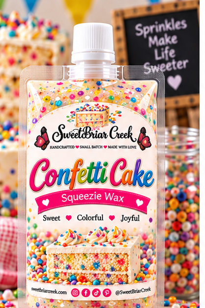 Confetti Cake Squeezie Wax + Scoopable melts for Waxwarmer