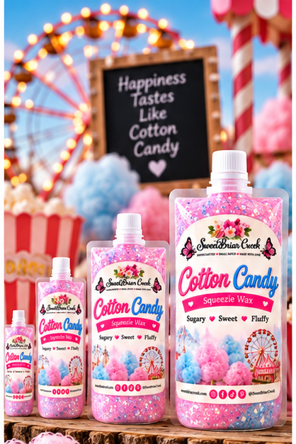 Cotton Candy Squeezie Wax + Scoopable melts for Waxwarmer
