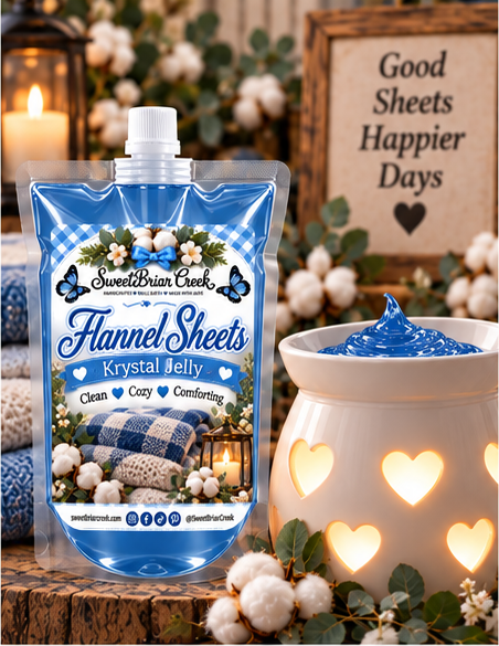 Flannel Sheets Krystal Jelly Squeeze for wax warmers