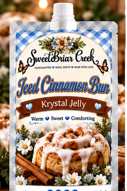Iced Cinnamon Bun Krystal Jelly Squeeze for wax warmers.