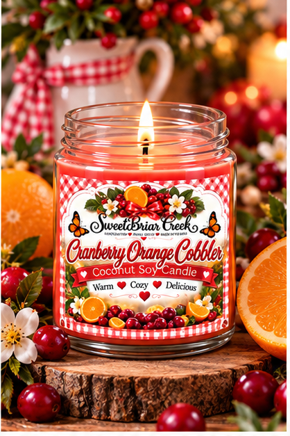 Cranberry Orange Cobber Coconut Soy Candle