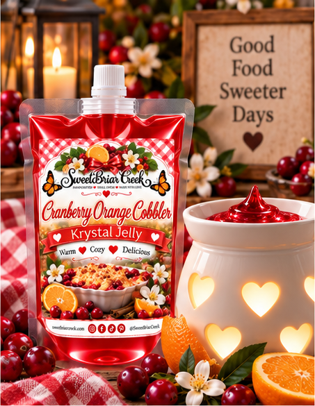 Cranberry Orange Cobbler  Krystal Jelly Squeeze for wax warmers
