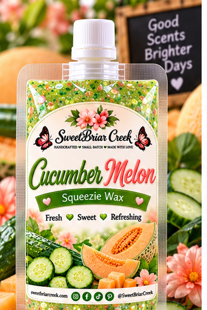 Cucumber Melon Squeezie Wax + Scoopable melts for Waxwarmer