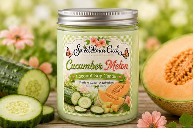 Cucumber Melon Coconut Soy Candle