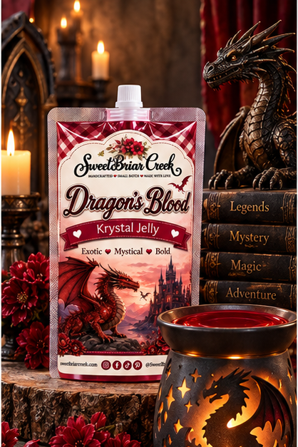 Dragon's Blood Krystal Jelly Squeeze for wax warmers.