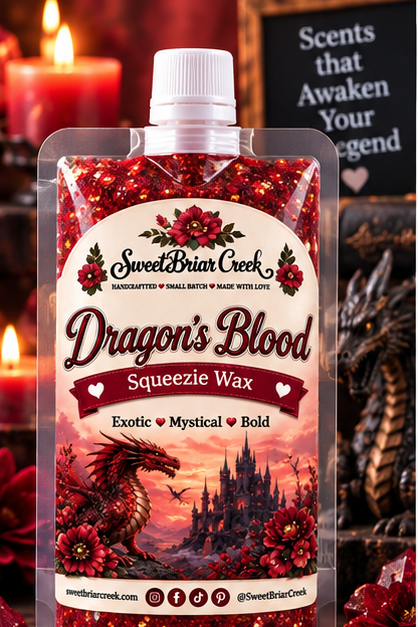 Dragon's Blood Squeezie Wax + Scoopable melts for Waxwarmer
