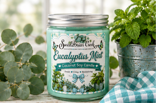 Eucalyptus Mint Coconut Soy Candle