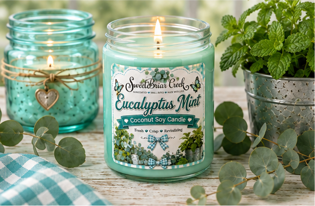 Eucalyptus Mint Coconut Soy Candle