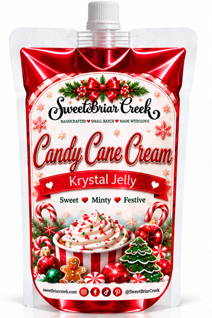 Candy Cane Cream Krystal Jelly Squeeze for wax warmers